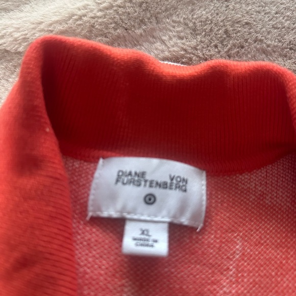 Diane Von Furstenberg X Target Striking orange floral wrap dress XL - Picture 3 of 3